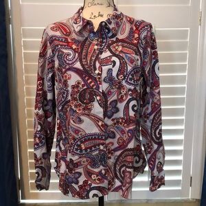 Tommy Hilfiger long sleeve paisley top